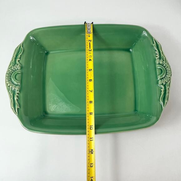 Appolia Casserole Dish French Glazed Ceramic Green Emerald Baking Serving Dish - Picture 10 of 16